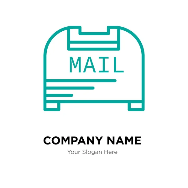 Mail box company logo design template — Stock Vector