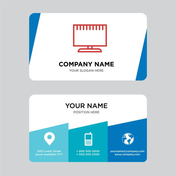テレビのビジネス カードのデザイン テンプレート — ストックベクタ