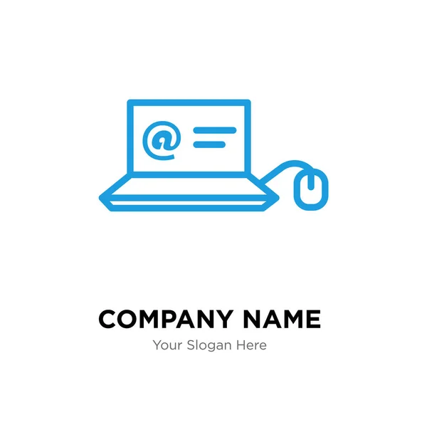 Шаблон дизайна логотипа компании-ноутбука — стоковый вектор