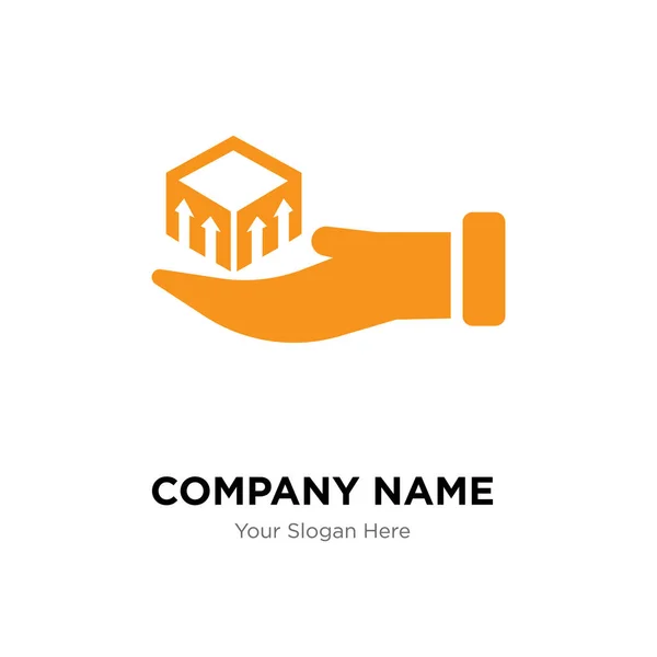 Поставка пакета в ручной шаблон логотипа компании — стоковый вектор