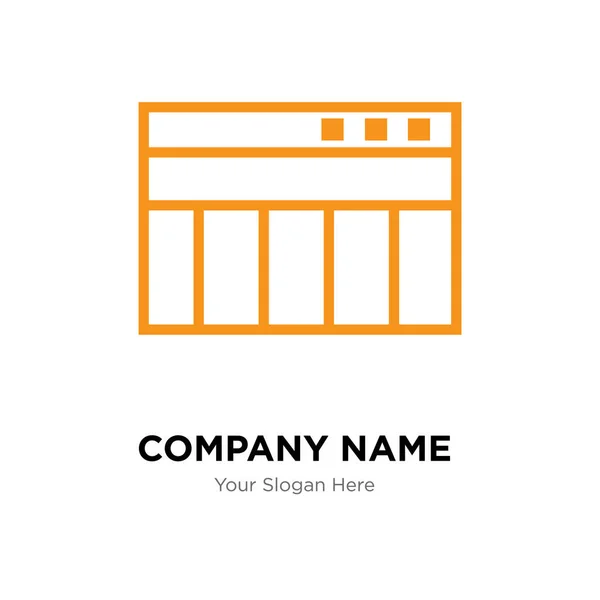 Tabell för datamall företaget logotyp design — Stock vektor