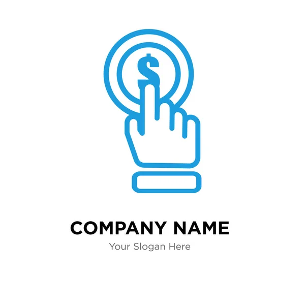Кликните по шаблону логотипа компании — стоковый вектор