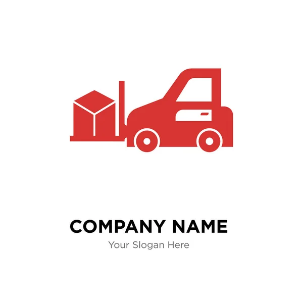 Teslimat ulaşım makine şirket logo tasarım şablonu — Stok Vektör