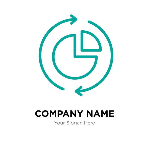 Data analysis pie chart company logo design template — Stock Vector