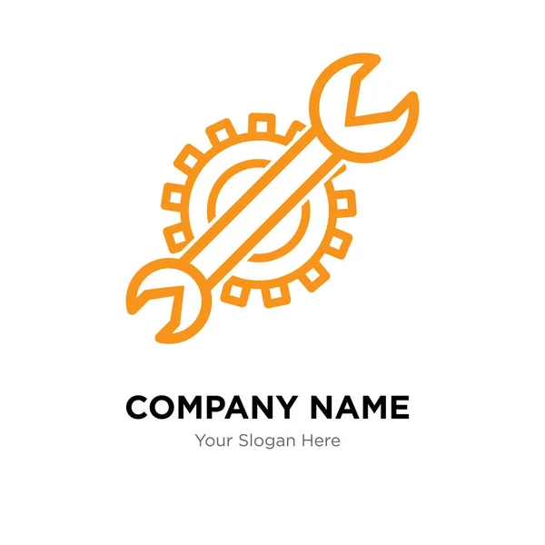 Settings company logo design template — Stock Vector