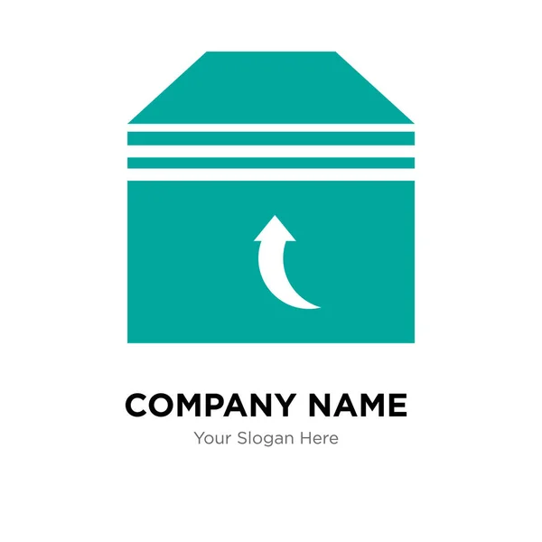 Caja de embalaje para la plantilla de diseño del logotipo de la empresa de entrega — Vector de stock