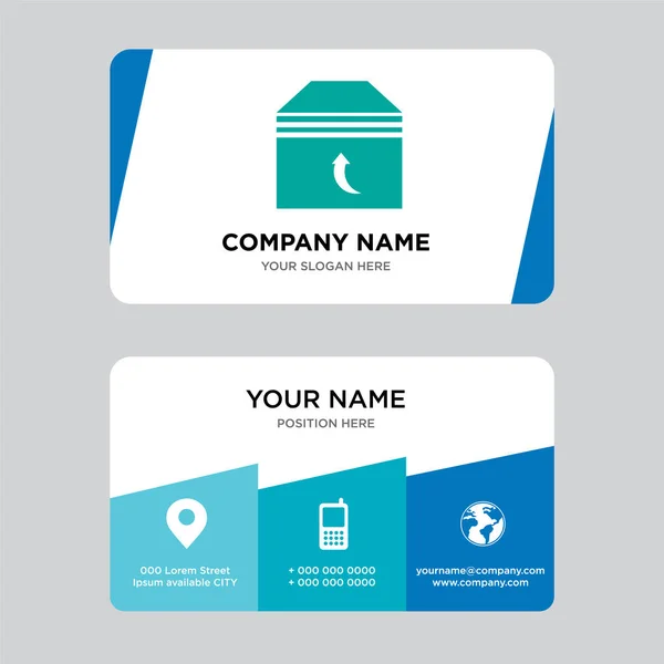 Caixa de embalagem para modelo de design de cartão de visita de entrega — Vetor de Stock