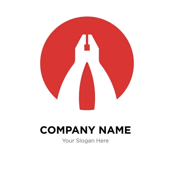 Flat plyer company logo design template — Stock Vector
