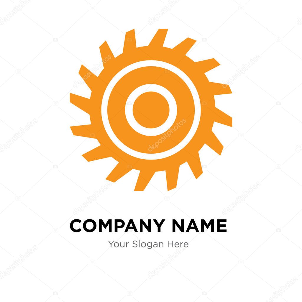 Saw blade company logo design template, Business corporate vector icon