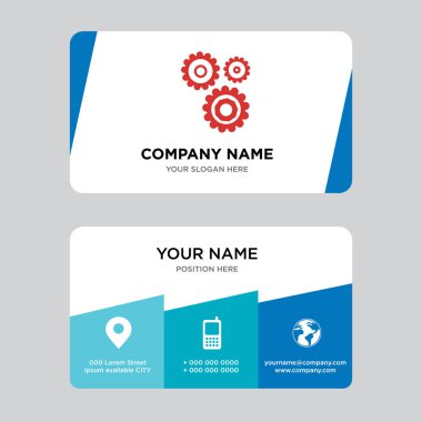 Ayarları kartvizit tasarım şablonu