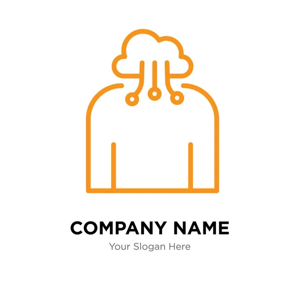 Cloud computing company logo design template — Stock Vector