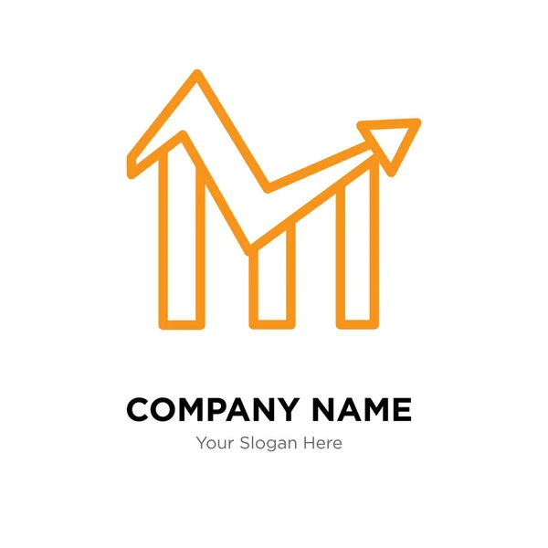 Chart company logo design template — Stock Vector