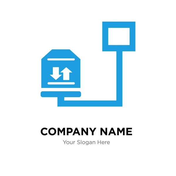Вес пакета поставки на масштабе шаблон логотипа компании — стоковый вектор
