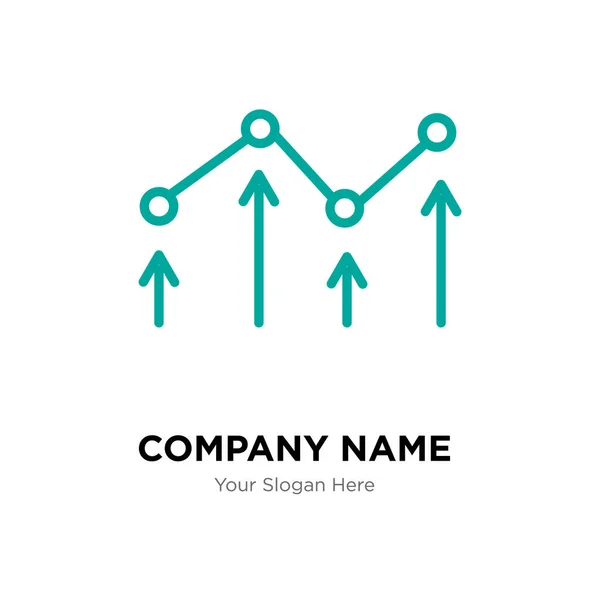 Modelo de design de logotipo da empresa gráfico decrescente — Vetor de Stock