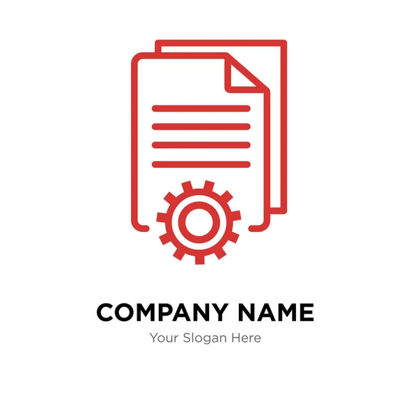 Page setting company logo design template — Stock Vector