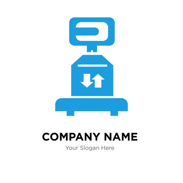 Teslimat ölçeği ile bir kutu şirket logo tasarım şablonu — Stok Vektör