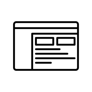 Web ve mobil uygulama tasarımınız için beyaz arkaplanda izole edilmiş tarayıcı simgesi vektörü