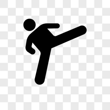 Judo fighter vector icon isolated on transparent background, Jud