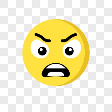 Saydam arka plan üzerinde kızgın logo izole kızgın vektör simgesi