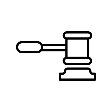 Simge vektör işareti ve beyaz arka plan üzerinde izole sembolü çekiç,