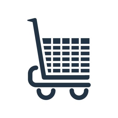 Beyaz arka plan üzerinde sepeti işareti izole sepeti simge vektör