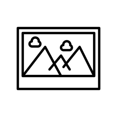 Beyaz arka plan üzerinde manzara si izole peyzaj simge vektör