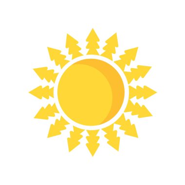 sun icon vector isolated on white background for your web and mobile app design
