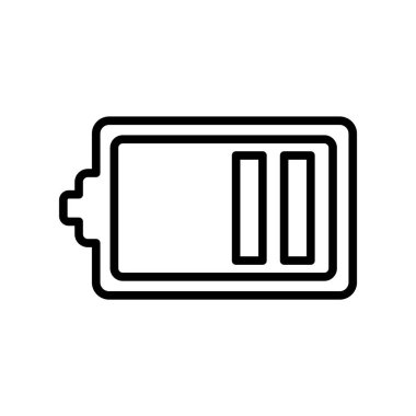 Half battery icon vector isolated on white background, Half batt
