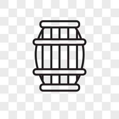 Saydam arka plan üzerinde varil lo izole varil vektör simgesi