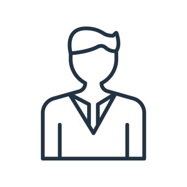 Beyaz arka plan üzerinde kullanıcı işareti izole Kullanıcı simge vektör