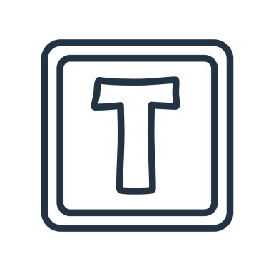 Beyaz arka plan üzerinde türü işareti izole simge vektör yazın