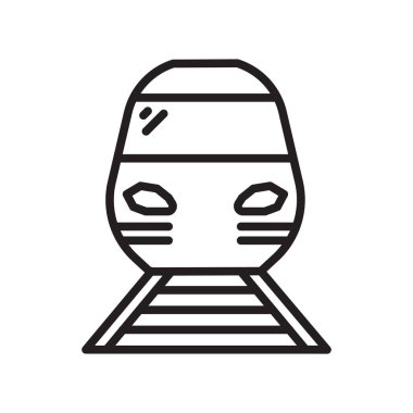 Web ve mobil uygulama tasarımınız için beyaz arkaplanda izole edilmiş tren simgesi vektörü