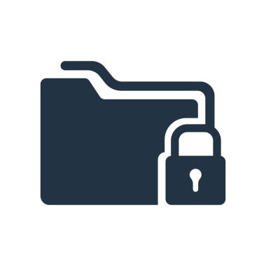 Beyaz arka plan üzerinde klasör işareti izole klasör simge vektör