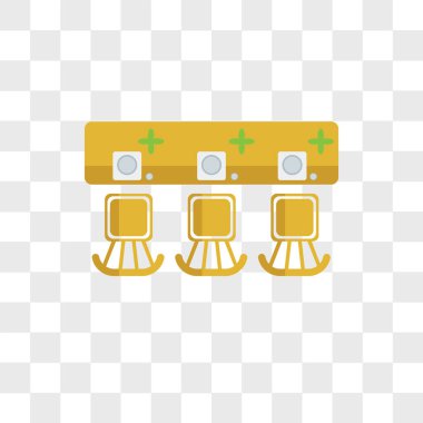 Saydam arka plan üzerinde DIN izole yemek masası vektör simgesi