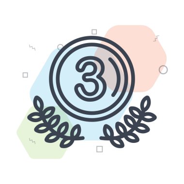 Third icon vector isolated on white background for your web and mobile app design