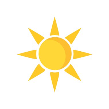 sun icon vector isolated on white background for your web and mobile app design