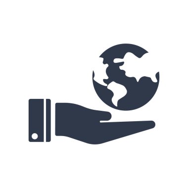 Web ve mobil uygulama tasarımınız için el simgesi vektörünü beyaz arkaplanda izole edin