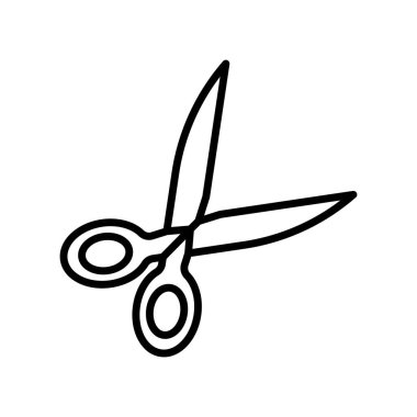 Makas Makas simge vektör, beyaz arka plan üzerinde izole işareti