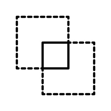 Beyaz arka plan üzerinde bilgisayar'ı sı izole Intersect simge vektör