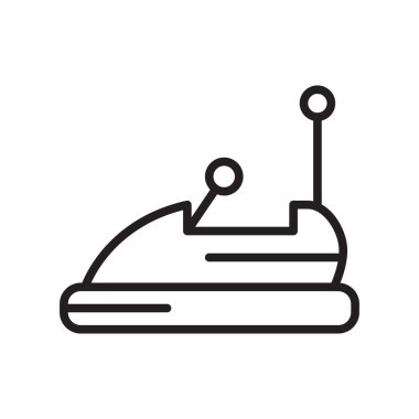 Çarpışan araba simgesi vektör işareti ve sembol beyaz sırt dekoltesinde izole edildi