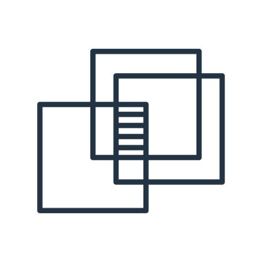 Overlap icon vector isolated on white background, Overlap sign