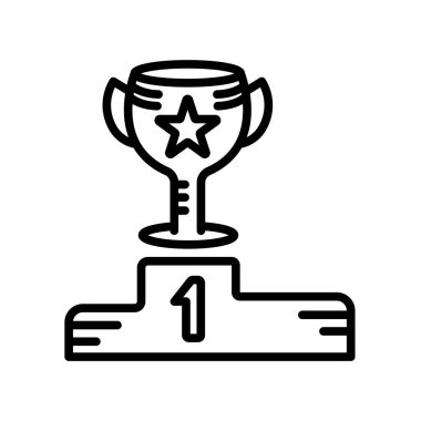 Trophy icon vector isolated on white background for your web and mobile app design