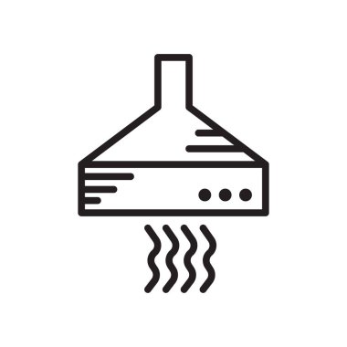 Beyaz arkaplanda ayıklayıcı kaput simgesi izole edildi