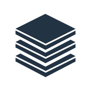 Katmanları Katmanlar simge vektör, beyaz arka plan üzerinde izole işareti