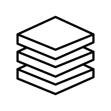 Layers icon vector isolated on white background, Layers sign , l