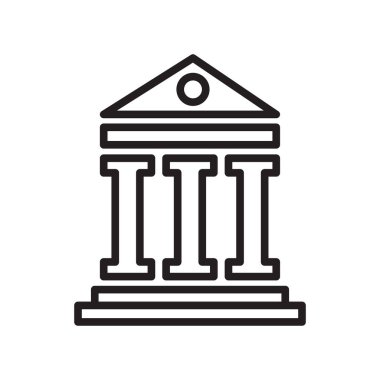 Pantheon simgesi vektörü web ve mobil uygulama tasarımınız için beyaz arkaplanda izole edildi