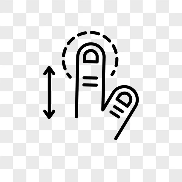 Tik op vector pictogram geïsoleerd op transparante achtergrond, Tap logo des — Stockvector