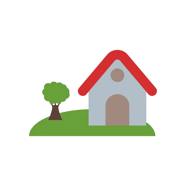 Hus ikonen vektor logga och symbol isolerad på vit bakgrund — Stock vektor