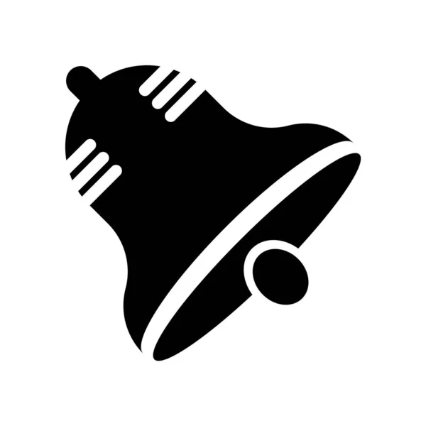 Glockensymbol-Vektor isoliert auf weißem Hintergrund, Klingelschild, warni — Stockvektor