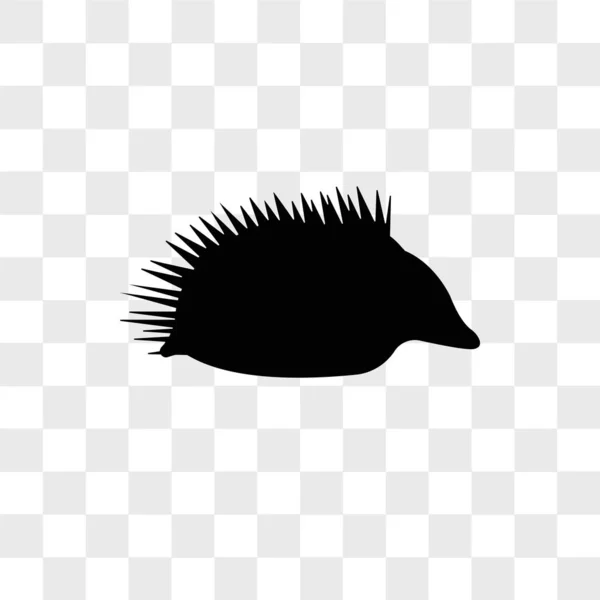 Hedgehog vector icon isolated on transparent background, hedgeho — Stock Vector